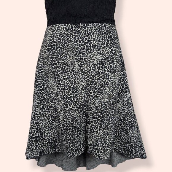 🍁Vintage Vivian Shyu Leopard Print High-Low Skirt - Picture 1 of 8
